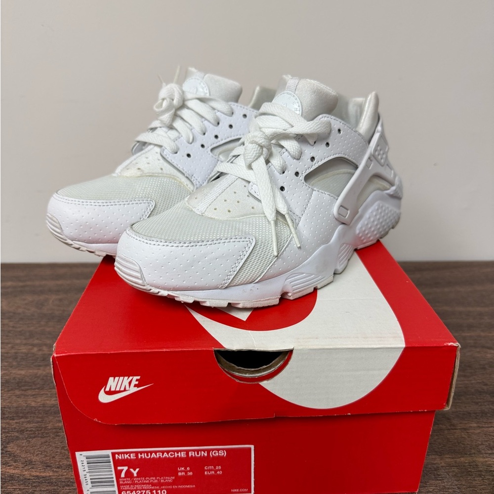Nike Kids Huarache Run White Sneakers